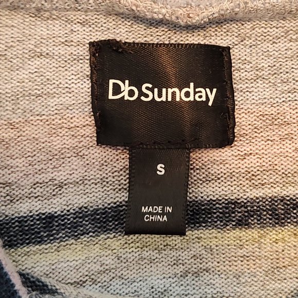 Db Sunday cinchable cowl neck striped sweater, excellent condition, size S - Picture 3 of 4